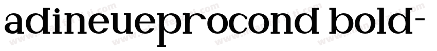 adineueprocond bold字体转换